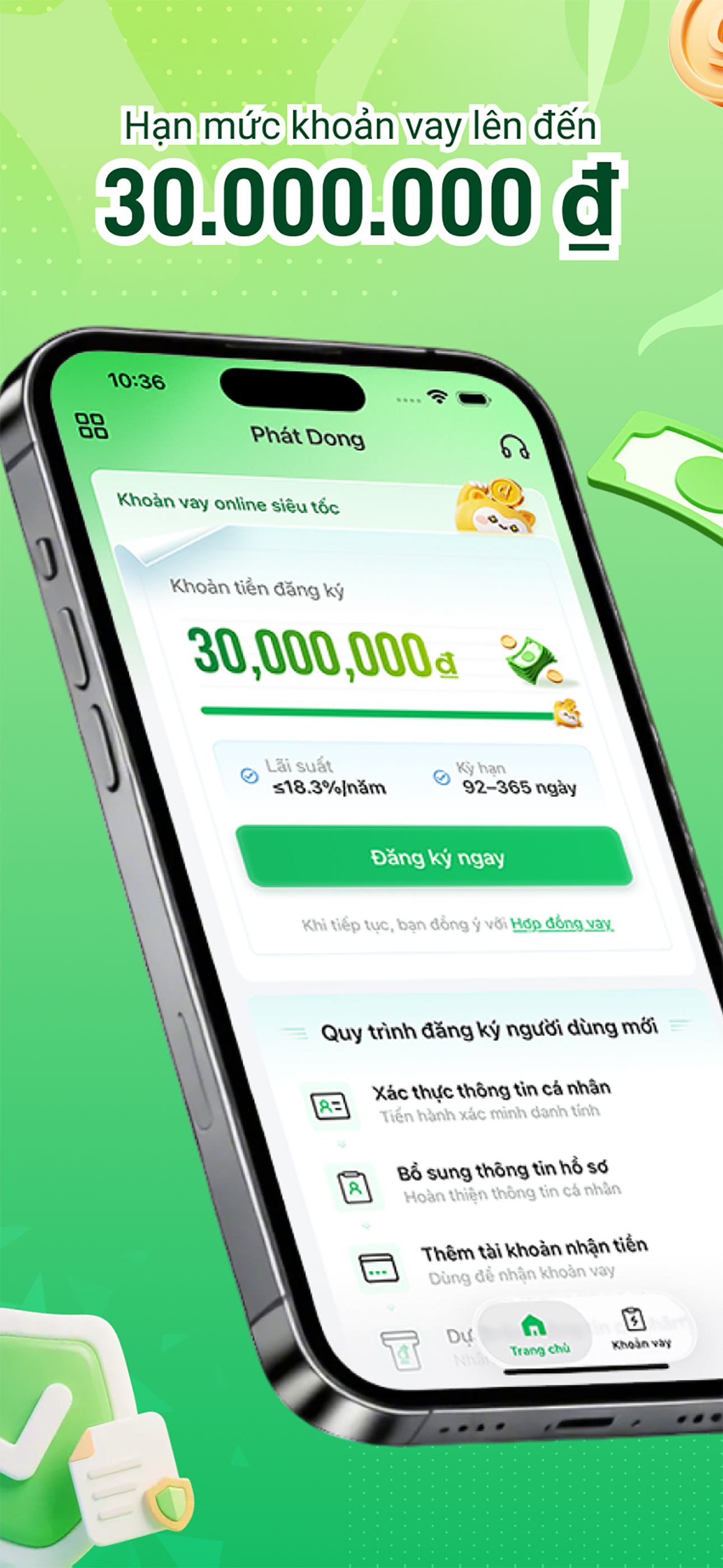 Hạn mức khoản vay lên đến 30.000.000 ₫