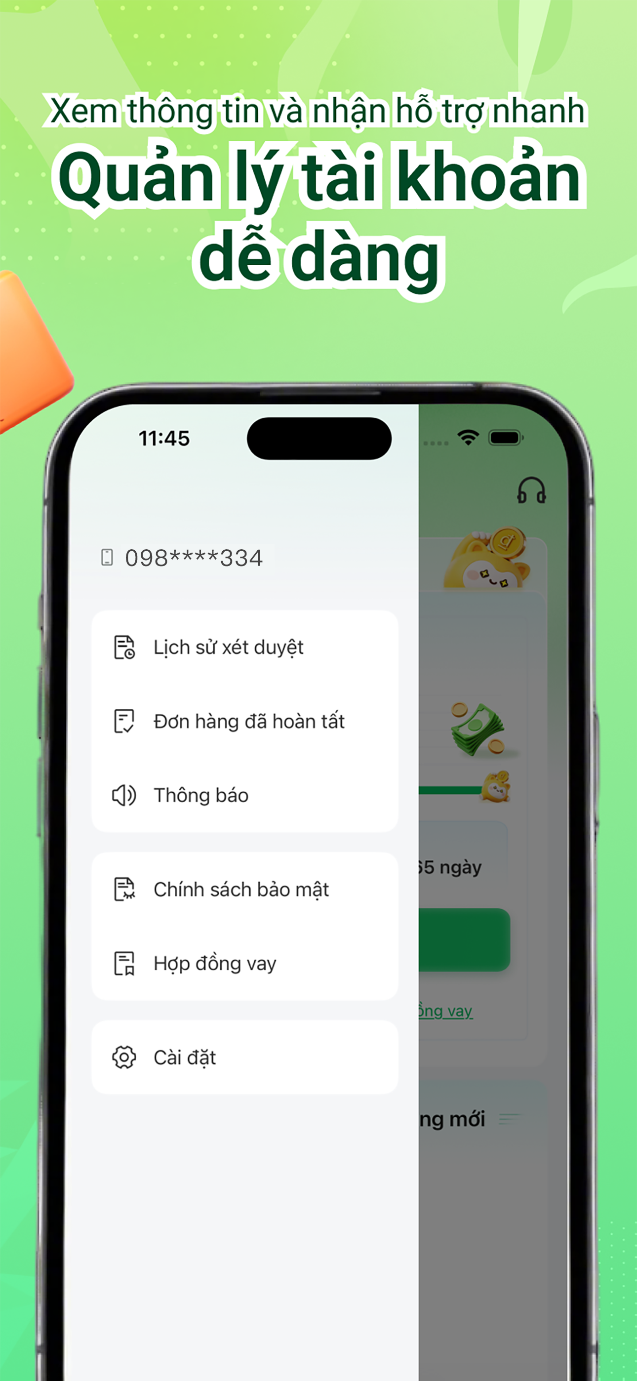 Quản lý tài khoản dễ dàng